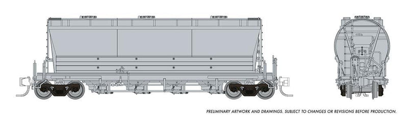 Rapido 533099 N Flexi Flo Hopper (Late): Painted, Unlettered: Single Car