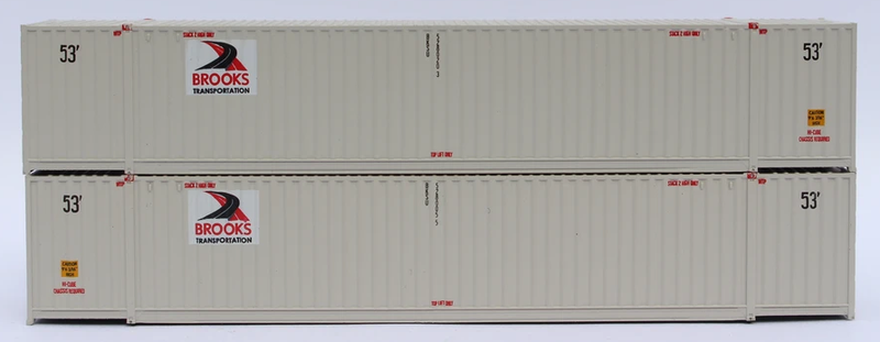 Jacksonville Terminal Company 535091 "VS" Brooks Transportation 53' HIGH CUBE 6-42-6 corrugated containers with Magnetic system. JTC