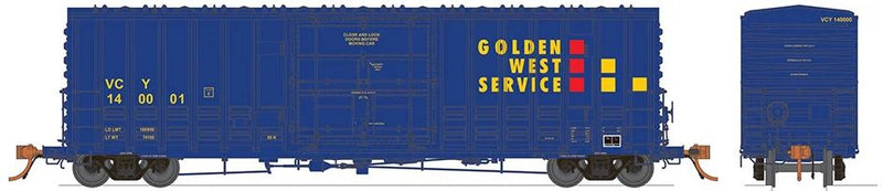 Rapido 537003 B100 Boxcar: Golden West - Ventura County - 6-pack includes the following numbers, all individually packaged: #140001 #140002 #140006 #140009 #140014 #140017, N Scale