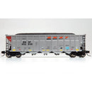 Rapido 538002 AutoFlood III Rapid Discharge Coal Hopper 6-Pack - Ready to Run -- BNSF Railway Set 2 (silver, Boxcar Red, orange, Wedge Logo), N Scale
