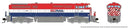 PREORDER Rapido 540045 N GE Dash 8-40CM - Standard DC -- British Columbia Railway