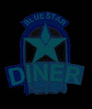 Miller Engineering Animation 5581 Blue Star Diner Horizontal Sign, Large