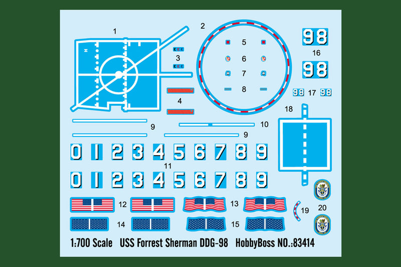 HobbyBoss USS Forrest Sherman DDG-98 83414 1:700