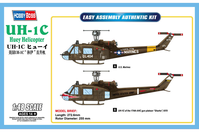 HobbyBoss UH-1C Huey Helicopter 85803 1:48