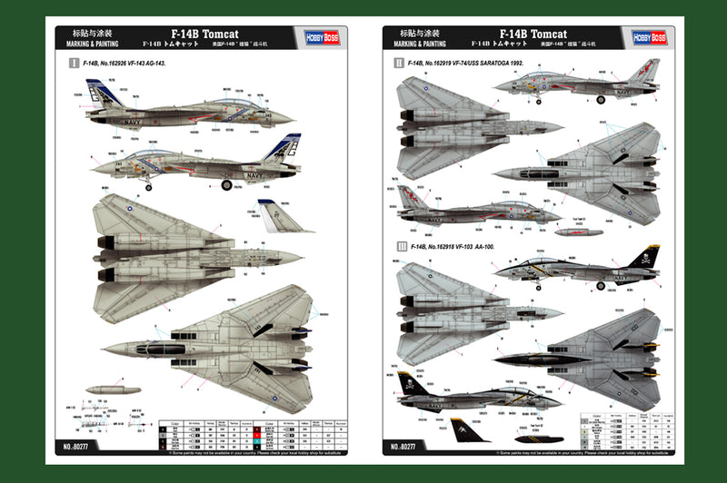 HobbyBoss F-14B Tomcat 80277 1:72