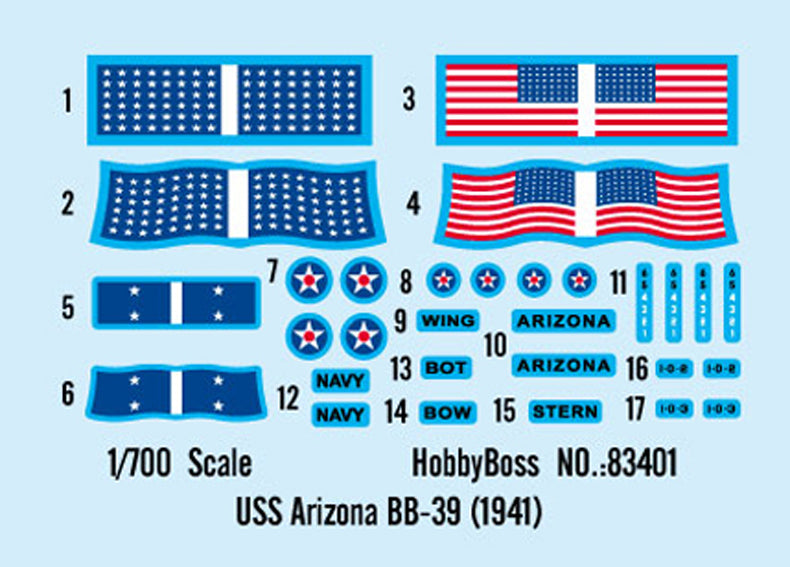 HobbyBoss USS Arizona BB-39 (1941) 83401 1:700