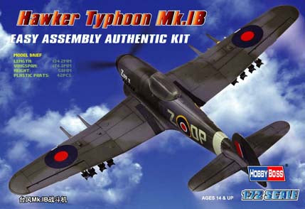 HobbyBoss 80232 Hawker Typhoon Mk IB Figher 80232, 1:72 Scale