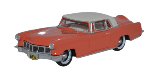 Oxford Diecast 553-87LC56004 1956 Lincoln Continental MkII - Assembled -- Island Coral/Starmist White, HO