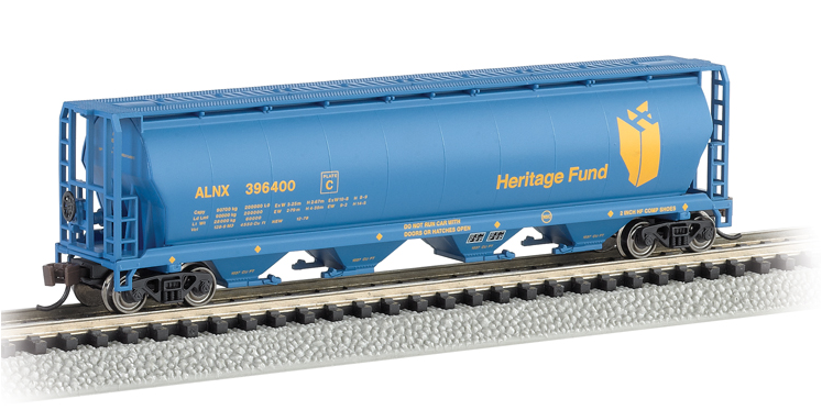 Bachmann 19189 4-Bay Cyln GRAIN HOPPER Heritage Fund, N Scale