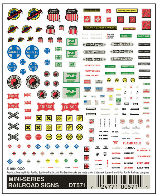 Woodland Scenics 571 Railroad Signs