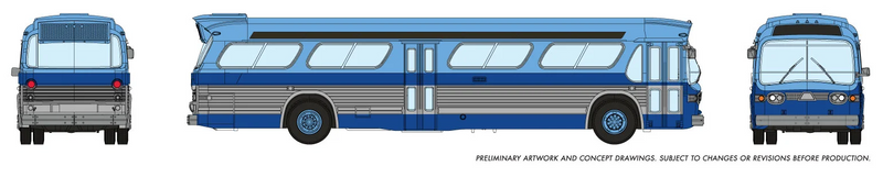 Rapido 573005 1/160 New Look Bus - New York (Blue), N Scale