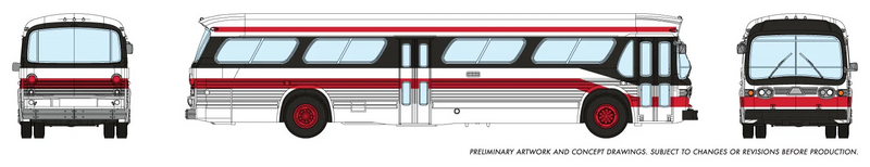 Rapido 573007 1/160 New Look Bus - Toronto (Red/Black), N Scale