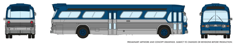 Rapido 573096 1/160 New Look Bus - Generic Blue, N scale