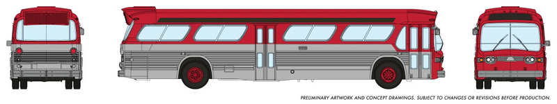 Rapido 573097 1/160 New Look Bus - Generic Red, N Scale