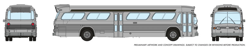 Rapido 573099 1/160 New Look Bus - Generic Silver, N Scale