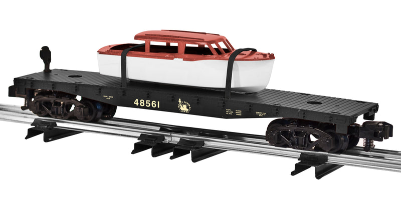 Lionel 48561 Jersey Central Flatcar w/ Boat load, S Scale