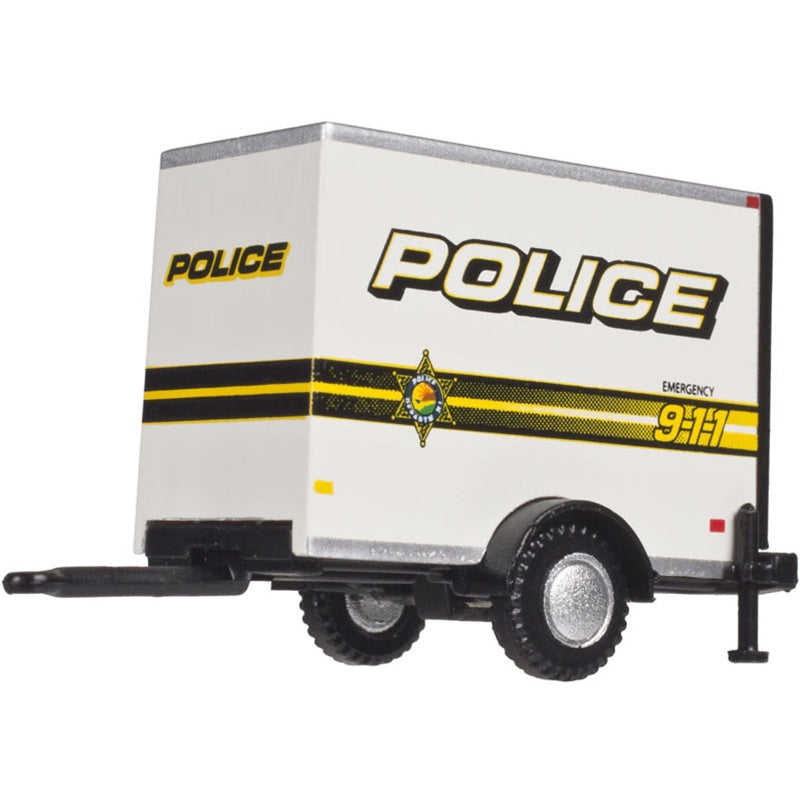 Atlas ATL60000098 STANDARD BOX TRAILER W/SINGLE AXLE POLICE 911, HO Scale