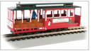 Bachmann 60535 Cable Car with Grip Man - Standard DC - Christmas North Pole & Southern Railroad (red, green, silver), HO