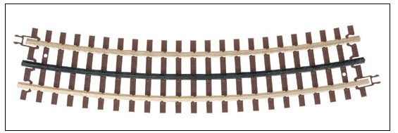 Atlas O 151-6064 21st Century Track System(TM) Nickel Silver Rail w/Brown Ties - 3-Rail -- O63 Full Curved Section (16 pcs./circle), O Scale
