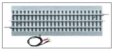 Lionel 612016 FasTrack(TM) Track w/Roadbed - 3-Rail -- Terminal Section w/Hook-Up Wires 10" 25.4cm