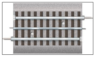 Lionel 612025 FasTrack(TM) Track w/Roadbed - 3-Rail -- Straight Track 4-1/2" 11.4cm