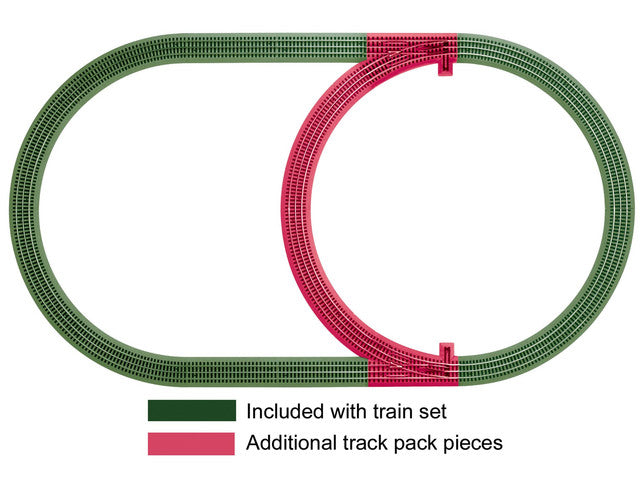 Lionel 612028 FasTrack Inner Passing Loop Add-on Track Pack, O Scale