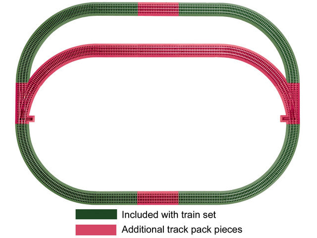 Lionel 612031 FasTrack Outer Passing Loop Add-on Track Pack, O Scale