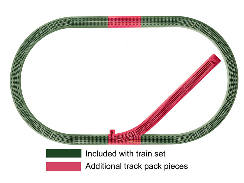 Lionel 12044 FasTrack Siding Track Add-On Track Pack, O Scale