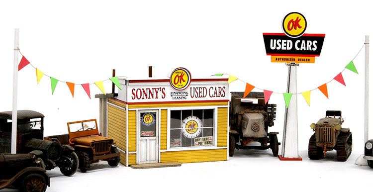 Banta Modelworks 6122 Sonny's Used Cars, O Scale