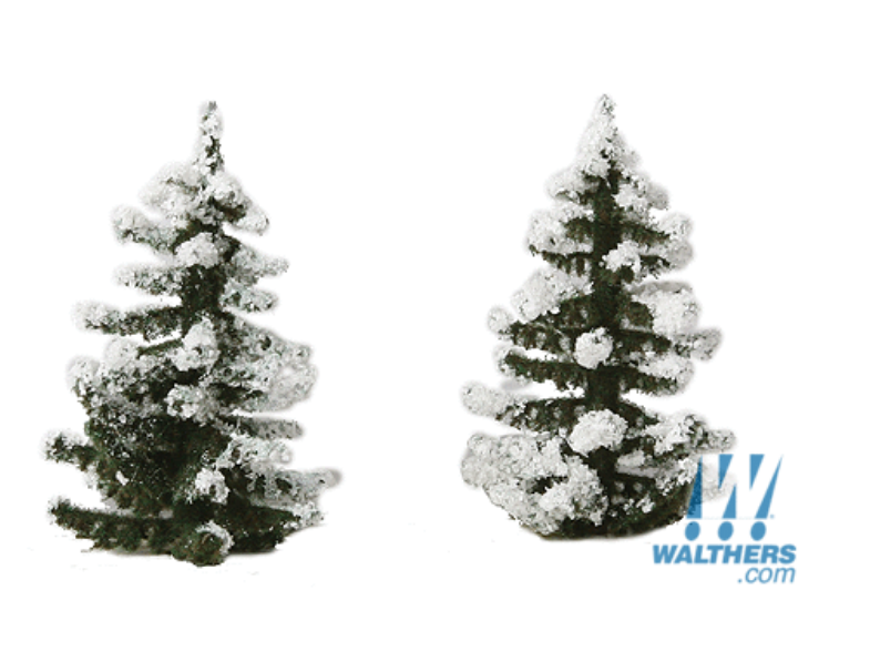 Busch Gmbh & Co Kg 189-6151 Snow Covered Spruce pkg(2) -- 55mm, HO