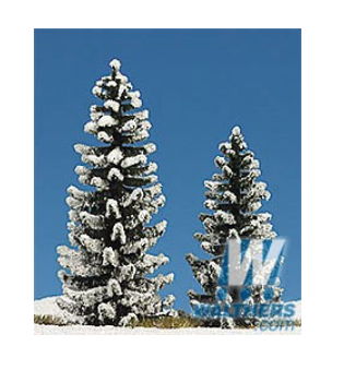 Busch Gmbh & Co Kg 189-6152 Snow Covered Spruce pkg(2) -- 90mm, 120mm, HO