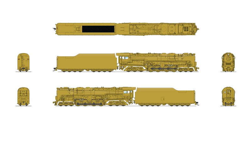 (Brass Hybrid) BLI 6187 PRR S2 6-8-6 Turbine, Unlettered, Painted Brass, w/ Large Smoke Deflectors, Paragon4 Sound/DC/DCC, Smoke, HO