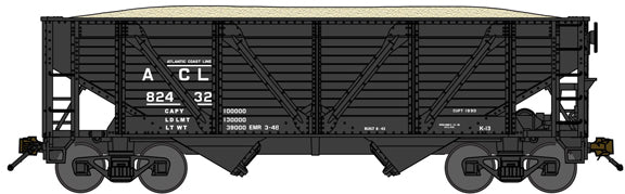 Bluford Shops 63111 2 Bay War Emergency Composite Hopper, Atlantic Coast Line (mineral load) -