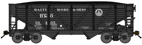 Bluford Shops 63120 2 Bay War Emergency Composite Hopper, Baltimore & Ohio 13 Great States