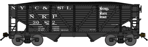 Bluford Shops 63185 2 Bay War Emergency Composite Hopper, Nickel Plate Road NYC&St.L black