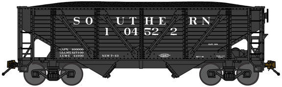 Bluford Shops 63204 2 Bay War Emergency Composite Hopper, Southern black transition era