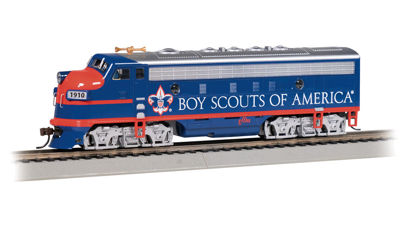 Bachmann 63712 EMD F7 - Standard DC -- Boy Scouts of America (blue, red, silver), HO