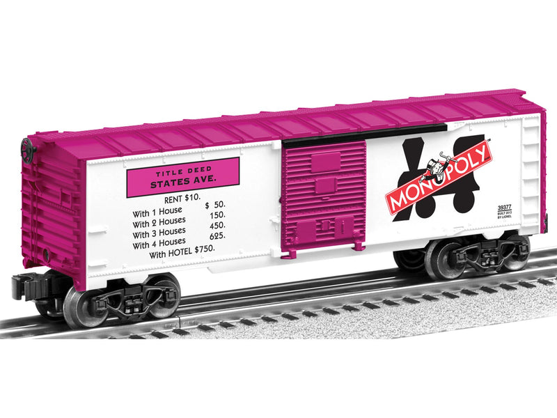 Lionel 39376 Monopoly Boxcar 2-Pack (States & Vermont Aves), O Scale