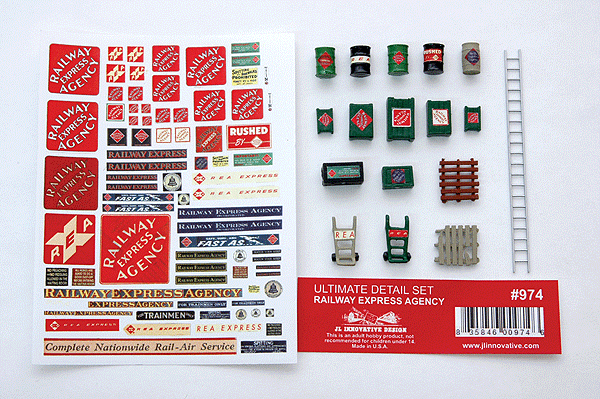 JL Innovative Design 974 Railway Express Agency Ultimate Detail Set -- Painted, HO