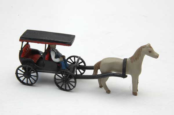 JL Innovative Design 336 Surrey with Horse and Driver - Kit -- Unpainted Metal Castings, HO