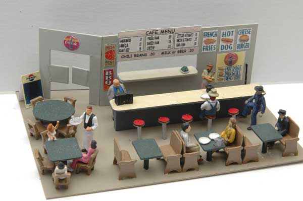 JL Innovative Design 349 Cafe-Diner Interior Detail Set -- Unpainted Metal Castings, HO