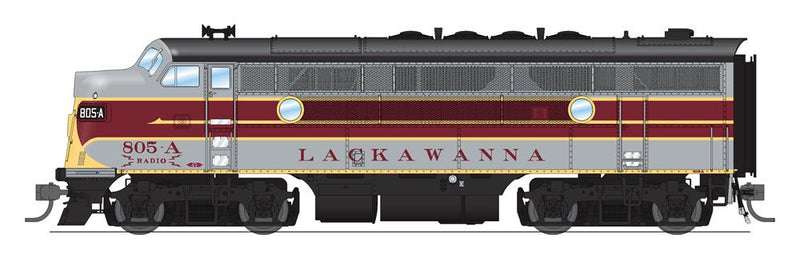 BLI 6654 EMD F3 A/B Set, DLW 805A/805B, Maroon/Gray/Yellow Scheme, A-unit Paragon4 Sound/DC/DCC, Unpowered B, HO