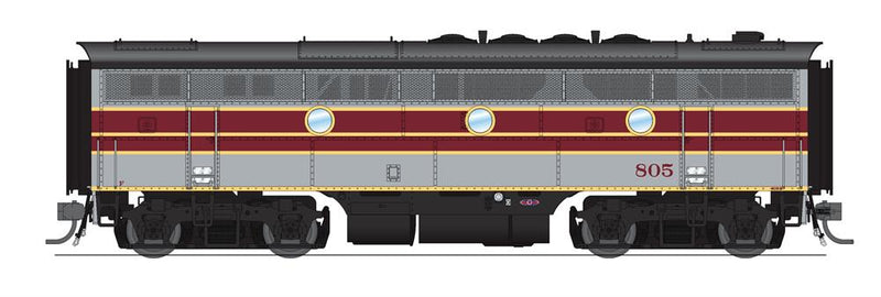 BLI 6654 EMD F3 A/B Set, DLW 805A/805B, Maroon/Gray/Yellow Scheme, A-unit Paragon4 Sound/DC/DCC, Unpowered B, HO