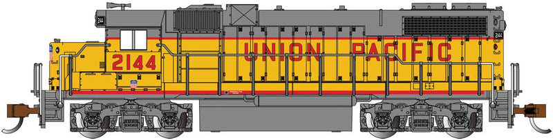 Bachmann 66854 EMD GP38-2 - Sound and DCC -- Union Pacific 2144 (Armour Yelow, red, North Little Rock Lettering), N Scale