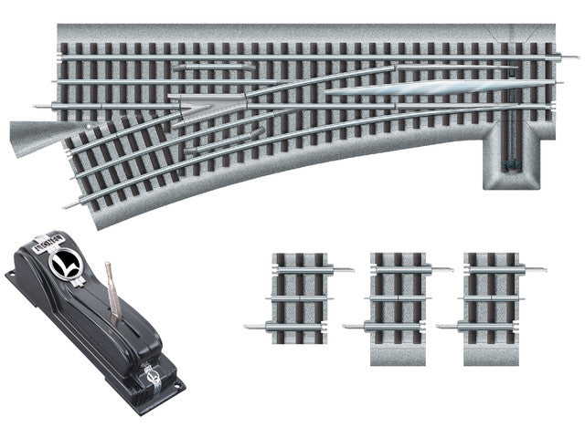 Lionel 681953 FasTrack O72 Remote/Command Control LH Switch, O Scale