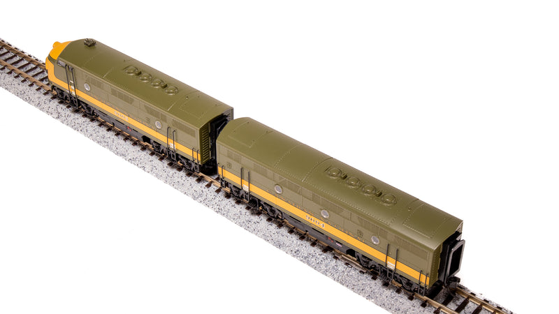 BLI 6831 EMD F3 A/B, CN 9003/9004, Olive Green & Imitation Gold, A-unit Paragon4 Sound/DC/DCC, Unpowered B-unit, N