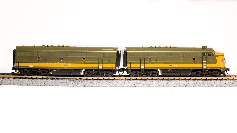 BLI 6831 EMD F3 A/B, CN 9003/9004, Olive Green & Imitation Gold, A-unit Paragon4 Sound/DC/DCC, Unpowered B-unit, N