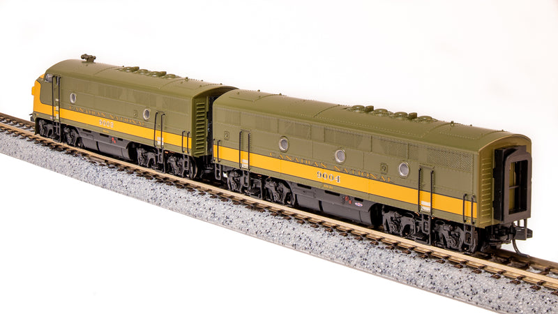 BLI 6831 EMD F3 A/B, CN 9003/9004, Olive Green & Imitation Gold, A-unit Paragon4 Sound/DC/DCC, Unpowered B-unit, N