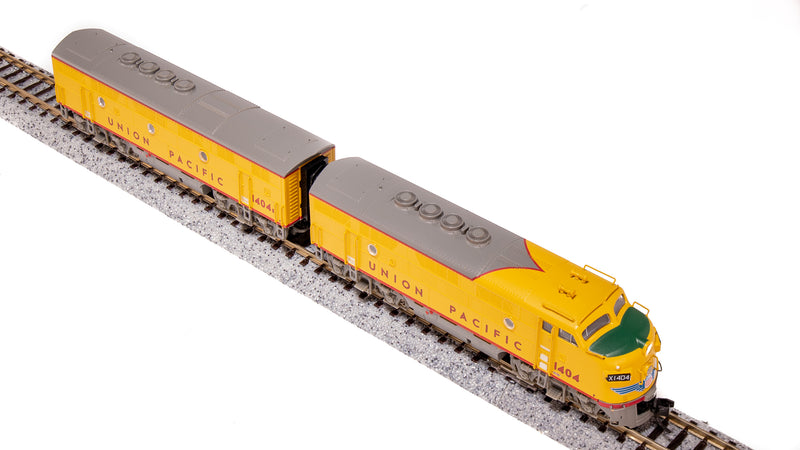 BLI 6836 EMD F3 A/B, UP 1404/1404B, Yellow & Gray As-Delivered, A-unit Paragon4 Sound/DC/DCC, Unpowered B-unit, N