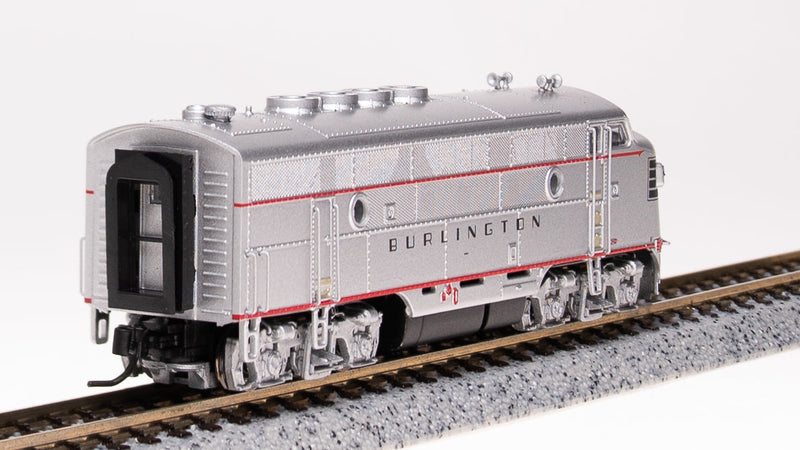 BLI 6840 EMD F3A, CBQ 9960C, Aluminum w/ Black Nose Stripes, Paragon4 Sound/DC/DCC, N